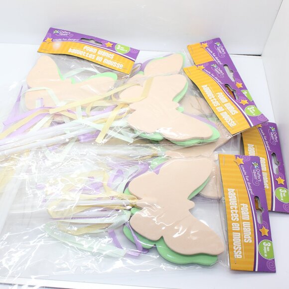 Crafters Square (Foam Wands Only) 5 Packs Of 3 Party Favors Create Fun Designs - Picture 1 of 8